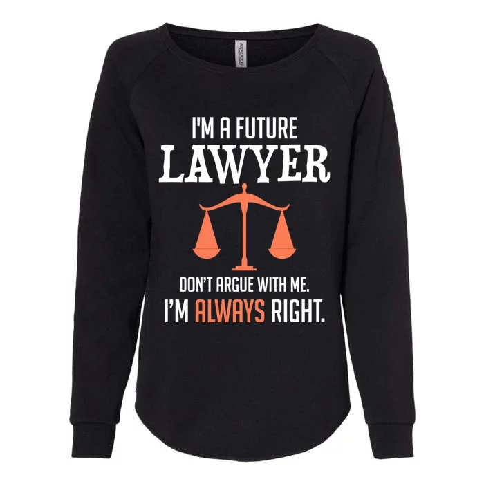 Funny Future Lawyer Law School Student Gift Womens California Wash Sweatshirt