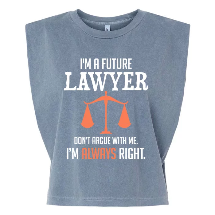 Funny Future Lawyer Law School Student Gift Garment-Dyed Women's Muscle Tee