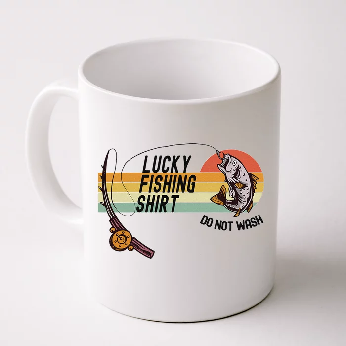 Funny Fishermans Lucky Fishing Do Not Wash Front & Back Coffee Mug