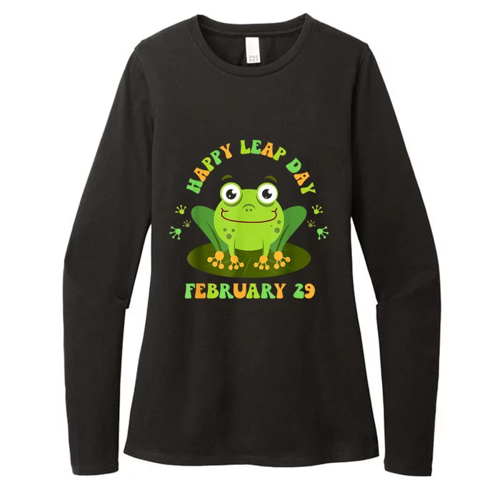 Funny Frog Lovers Happy Leap Day February 29 Green Vintage Womens CVC Long Sleeve Shirt