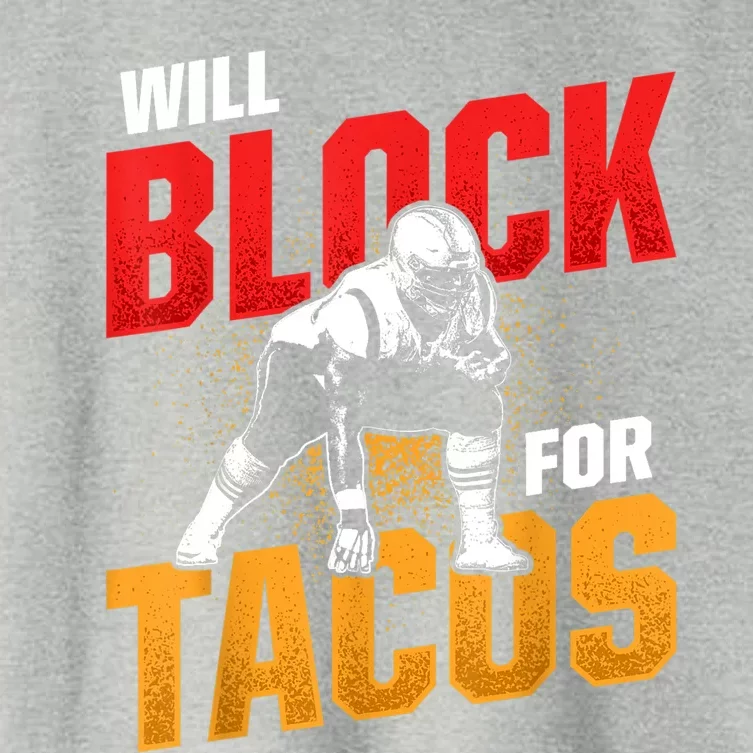 Funny Football Lineman For Tacos Offensive Gift Defensive Player Gift Women's Crop Top Tee