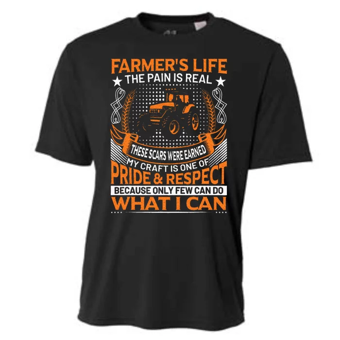 Funny Farmer’s Life Tractors Planting Crops Men Women Cooling Performance Crew T-Shirt