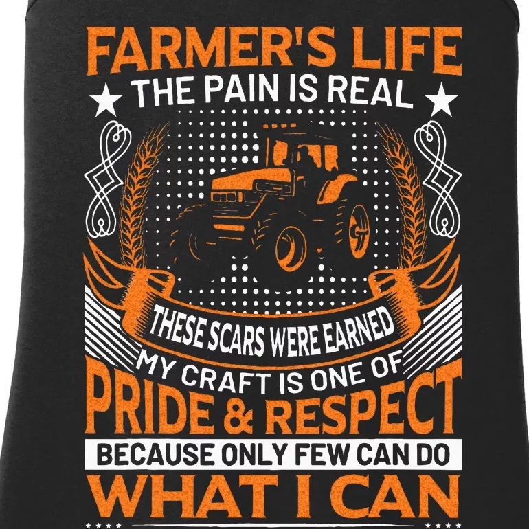 Funny Farmer’s Life Tractors Planting Crops Men Women Ladies Essential Tank