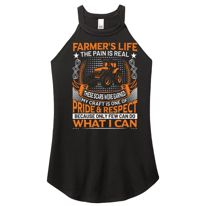 Funny Farmer’s Life Tractors Planting Crops Men Women Women’s Perfect Tri Rocker Tank