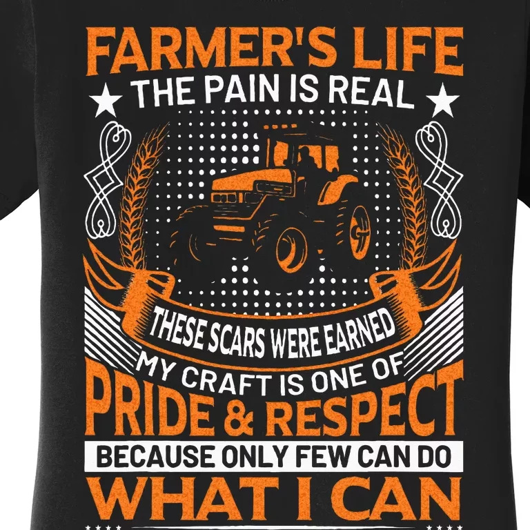 Funny Farmer’s Life Tractors Planting Crops Men Women Women's T-Shirt