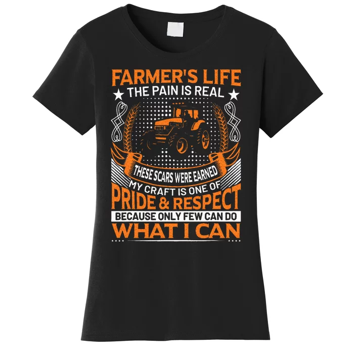 Funny Farmer’s Life Tractors Planting Crops Men Women Women's T-Shirt