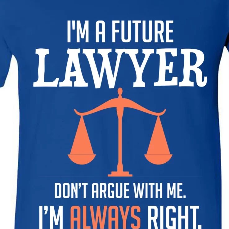 Funny Future Lawyer Law School Student Gift V-Neck T-Shirt