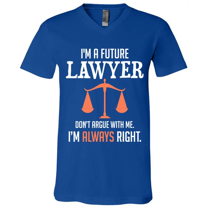 Funny Future Lawyer Law School Student Gift V-Neck T-Shirt