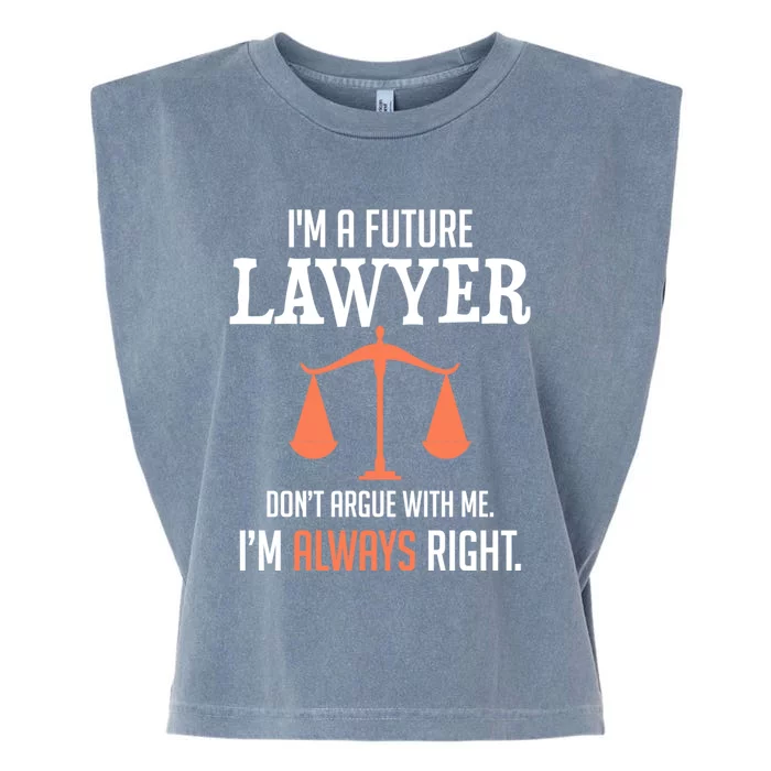 Funny Future Lawyer Law School Student Gift Garment-Dyed Women's Muscle Tee