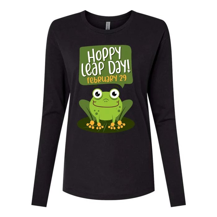 Funny Frog Lover Hoppy Leap Day February 29 Gift Womens Cotton Relaxed Long Sleeve T-Shirt