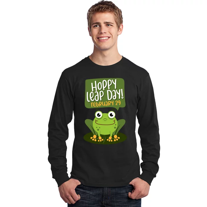 Funny Frog Lover Hoppy Leap Day February 29 Gift Long Sleeve Shirt