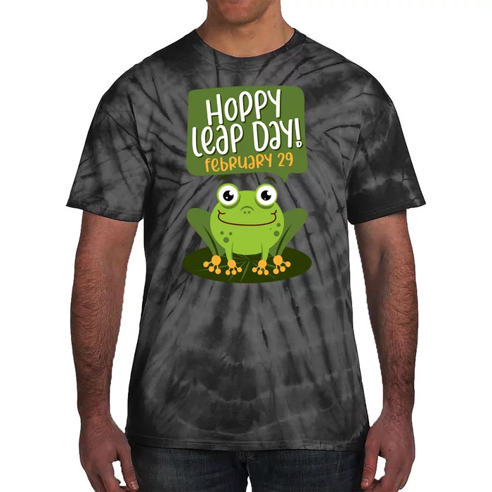 Funny Frog Lover Hoppy Leap Day February 29 Gift Tie-Dye T-Shirt