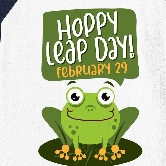 Funny Frog Lover Hoppy Leap Day February 29 Gift Baseball Sleeve Shirt