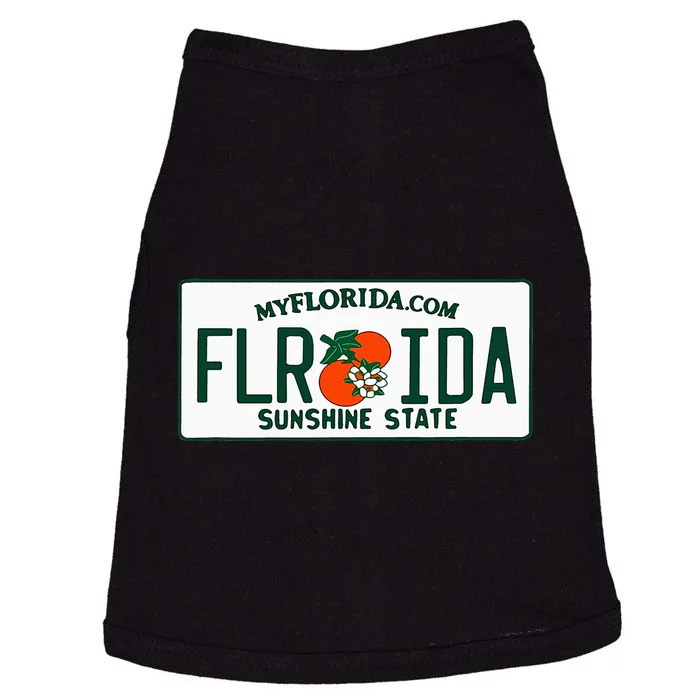 Florida Fl License Plate Classic Doggie Tank