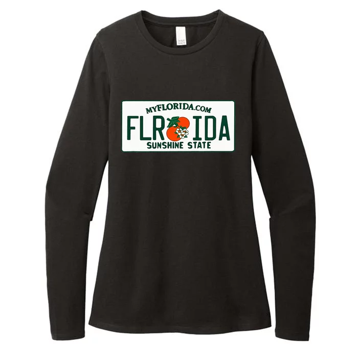 Florida Fl License Plate Classic Womens CVC Long Sleeve Shirt