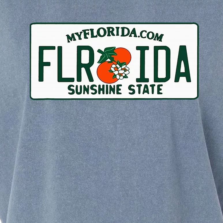 Florida Fl License Plate Classic Garment-Dyed Women's Muscle Tee