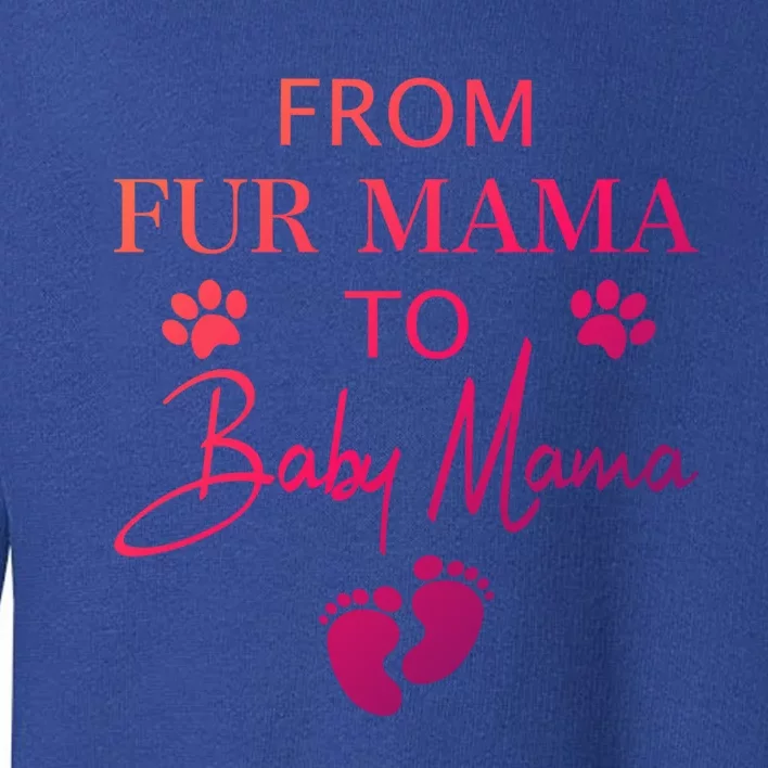 From Fur Mama To Mama Dog Cat Owner New Mom Pregnant Gift Toddler Sweatshirt