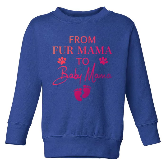 From Fur Mama To Mama Dog Cat Owner New Mom Pregnant Gift Toddler Sweatshirt