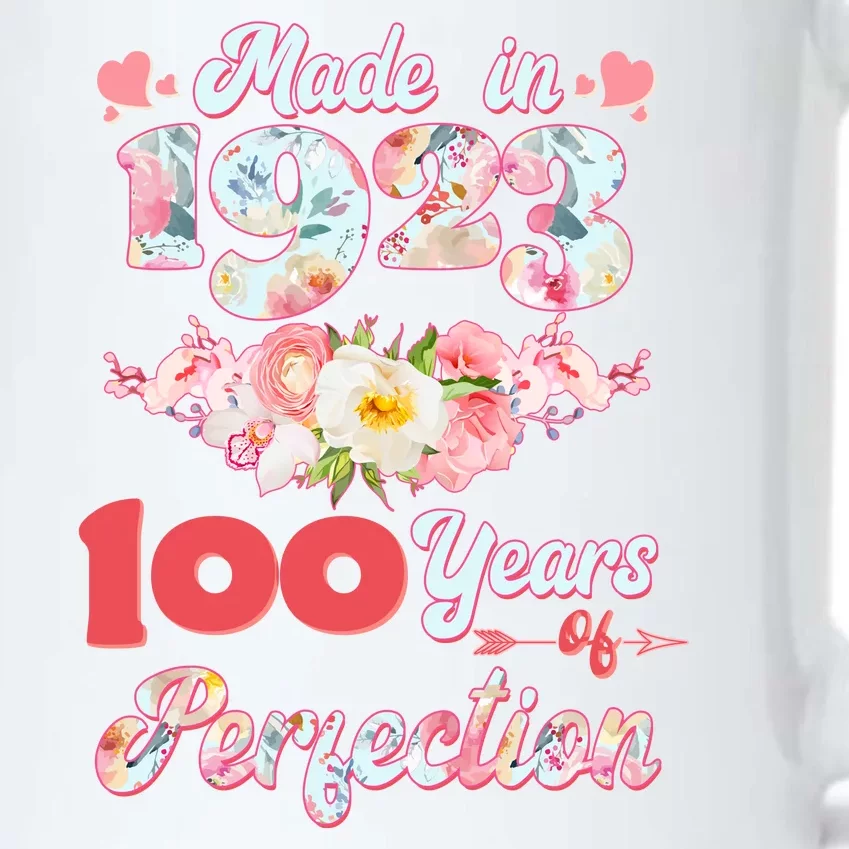 Flower Floral Made In 1923 100 Years Of Perfection Black Color Changing Mug