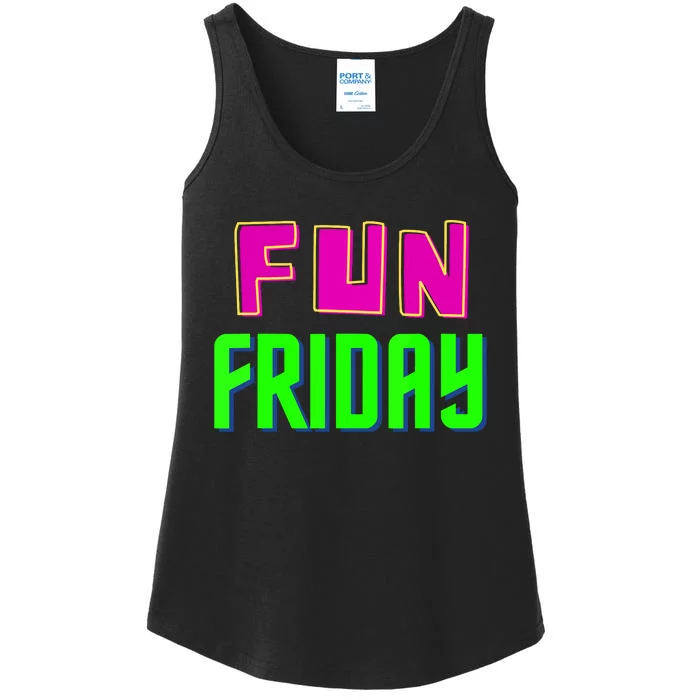 Fun Friday Motivational Positive Ladies Essential Tank