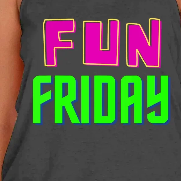 Fun Friday Motivational Positive Women's Knotted Racerback Tank