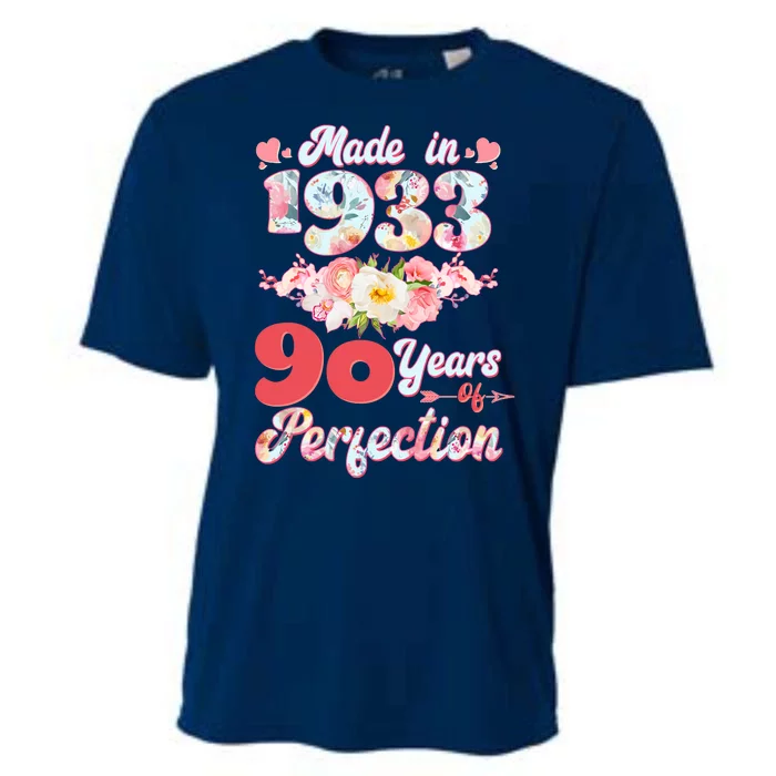 Flower Floral Made In 1933 90 Years Of Perfection Cooling Performance Crew T-Shirt