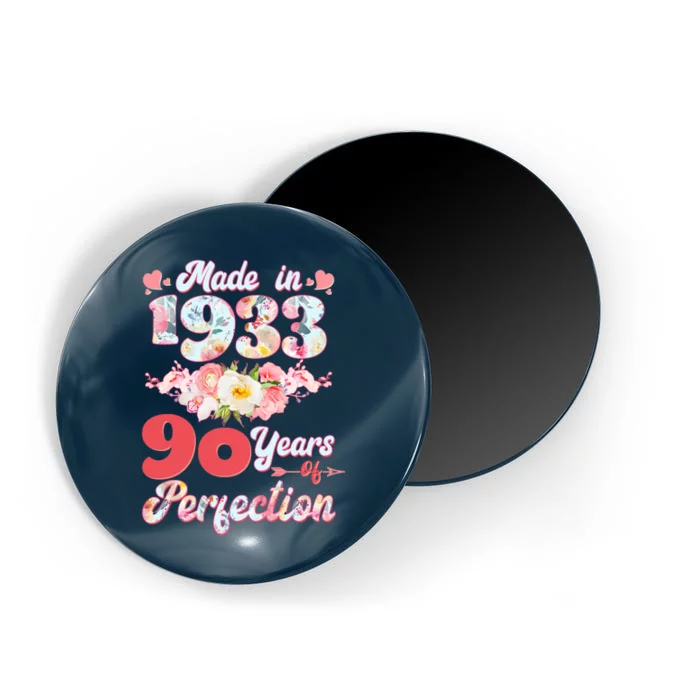 Flower Floral Made In 1933 90 Years Of Perfection Magnet