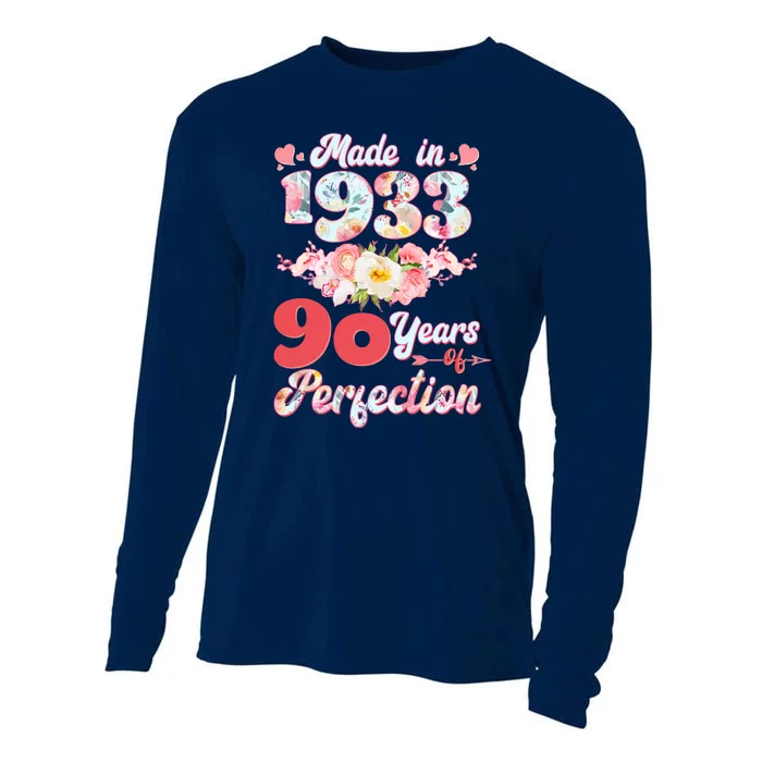 Flower Floral Made In 1933 90 Years Of Perfection Cooling Performance Long Sleeve Crew