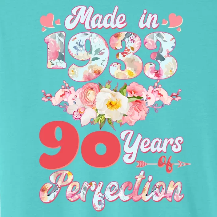 Flower Floral Made In 1933 90 Years Of Perfection ChromaSoft Performance T-Shirt