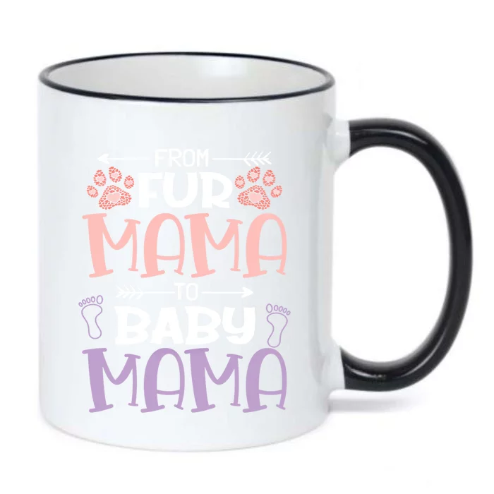 From Fur Mama To Mama Design Mom To Be Gift Black Color Changing Mug