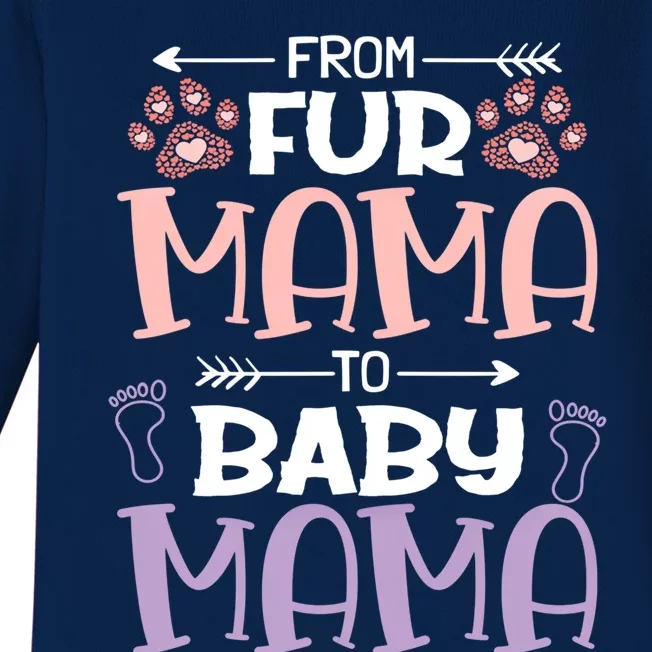 From Fur Mama To Mama Design Mom To Be Gift Baby Long Sleeve Bodysuit