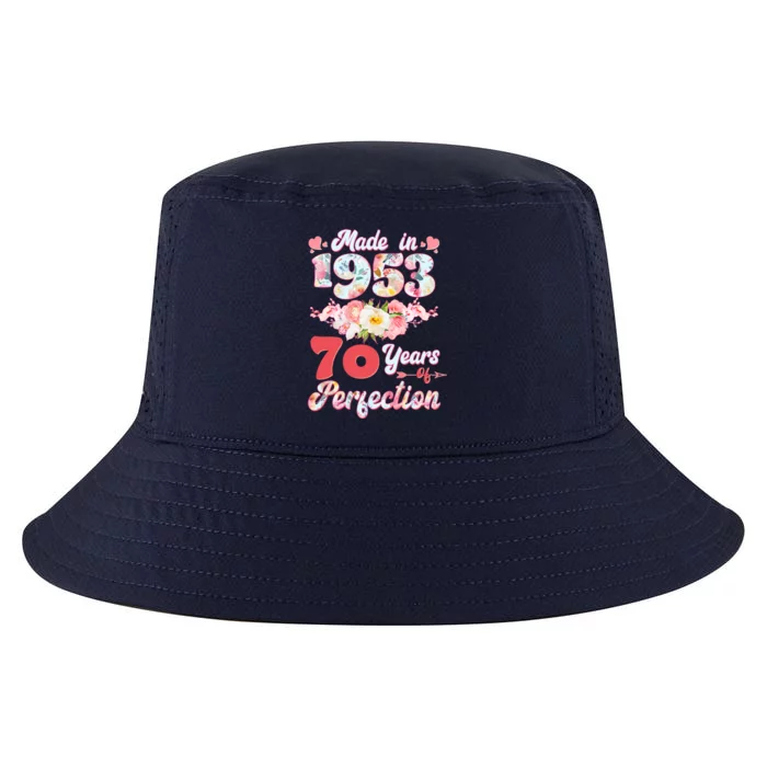 Flower Floral Made In 1953 70 Years Of Perfection Cool Comfort Performance Bucket Hat