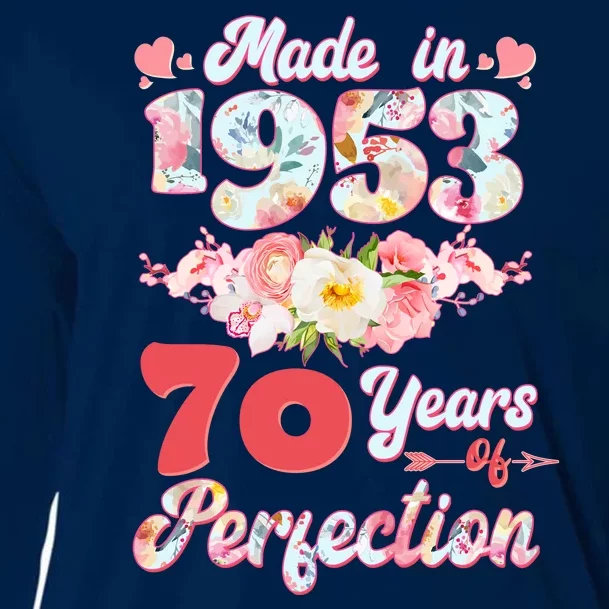 Flower Floral Made In 1953 70 Years Of Perfection Cooling Performance Long Sleeve Crew