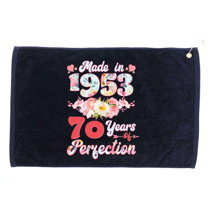 Flower Floral Made In 1953 70 Years Of Perfection Grommeted Golf Towel