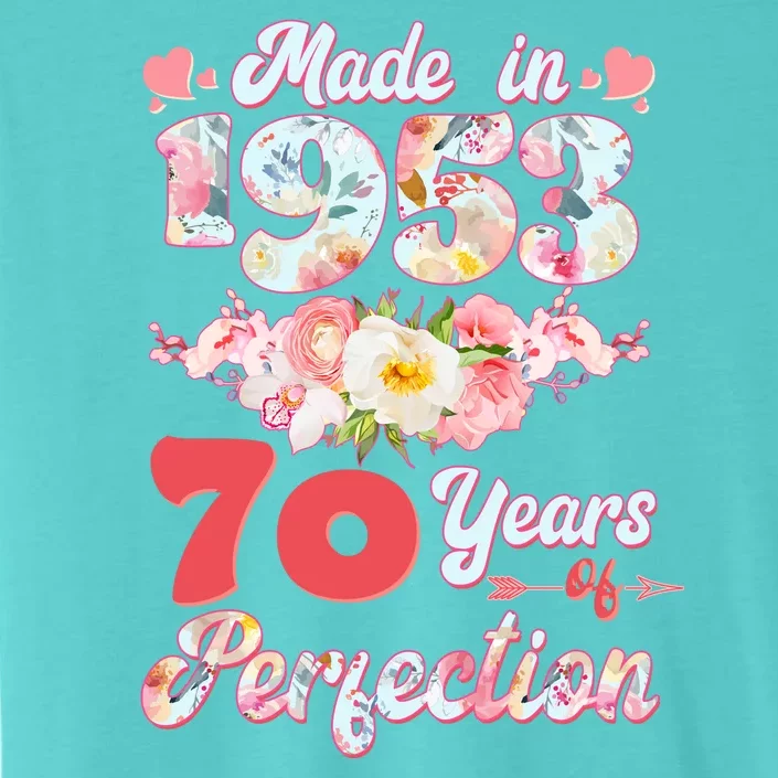 Flower Floral Made In 1953 70 Years Of Perfection ChromaSoft Performance T-Shirt