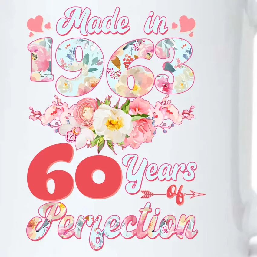 Flower Floral Made In 1963 60 Years Of Perfection Black Color Changing Mug