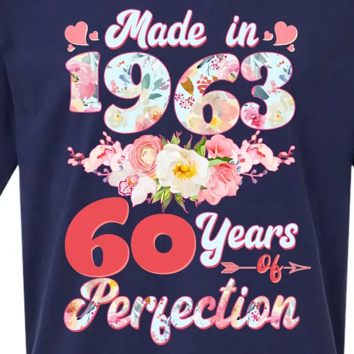 Flower Floral Made In 1963 60 Years Of Perfection Sueded Cloud Jersey T-Shirt