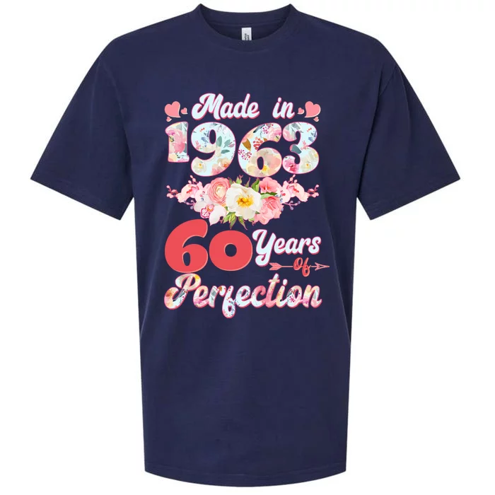 Flower Floral Made In 1963 60 Years Of Perfection Sueded Cloud Jersey T-Shirt