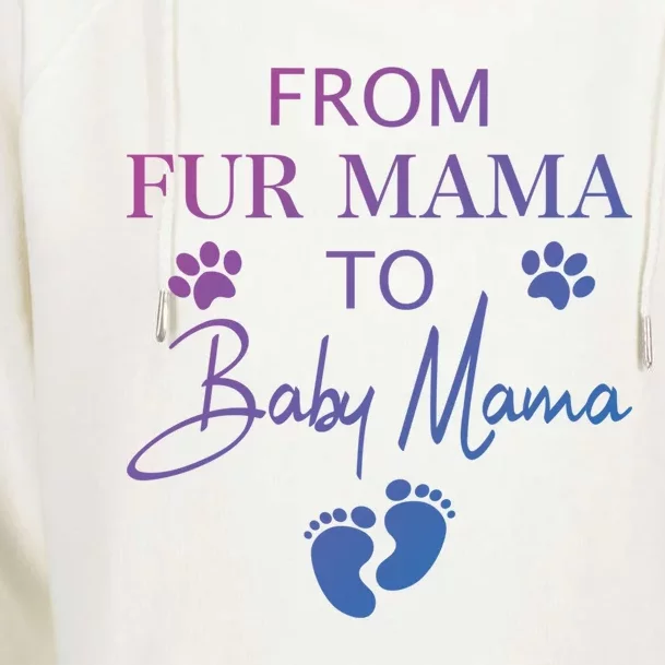 From Fur Mama To Mama Dog Cat Owner New Mom Pregnant Gift Womens Funnel Neck Pullover Hood