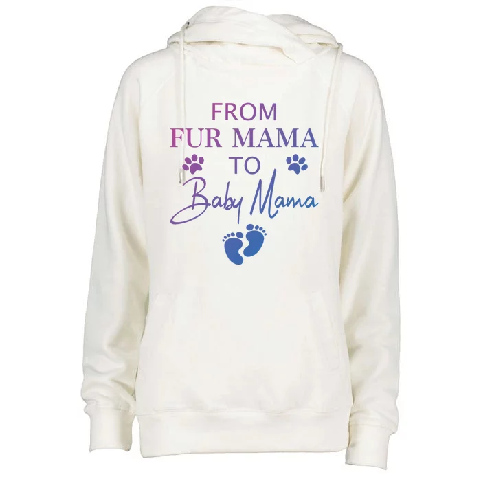 From Fur Mama To Mama Dog Cat Owner New Mom Pregnant Gift Womens Funnel Neck Pullover Hood