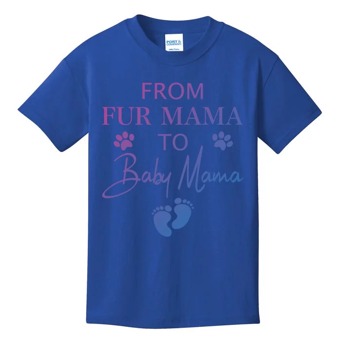 From Fur Mama To Mama Dog Cat Owner New Mom Pregnant Gift Kids T-Shirt