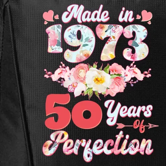 Flower Floral Made In 1973 50 Years Of Perfection City Backpack