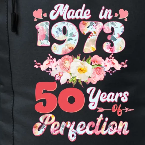 Flower Floral Made In 1973 50 Years Of Perfection Daily Commute Backpack