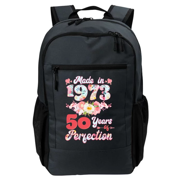 Flower Floral Made In 1973 50 Years Of Perfection Daily Commute Backpack