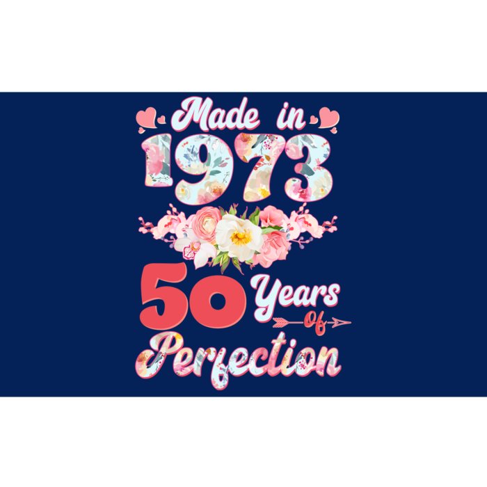 Flower Floral Made In 1973 50 Years Of Perfection Bumper Sticker