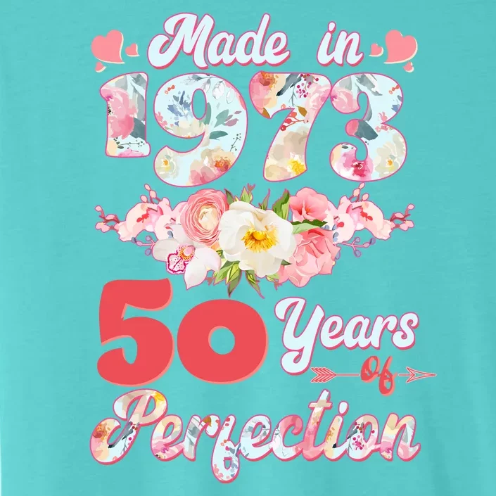 Flower Floral Made In 1973 50 Years Of Perfection ChromaSoft Performance T-Shirt