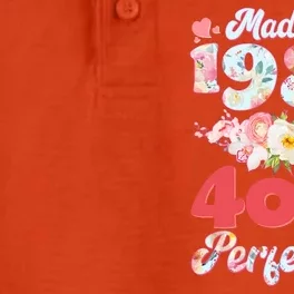 Flower Floral Made In 1983 40 Years Of Perfection Dry Zone Grid Performance Polo