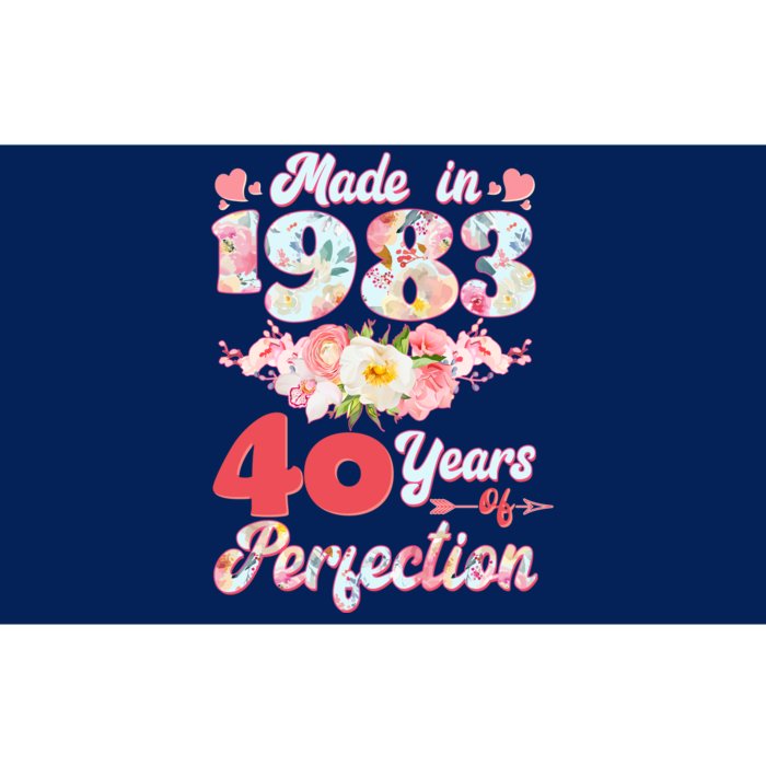 Flower Floral Made In 1983 40 Years Of Perfection Bumper Sticker