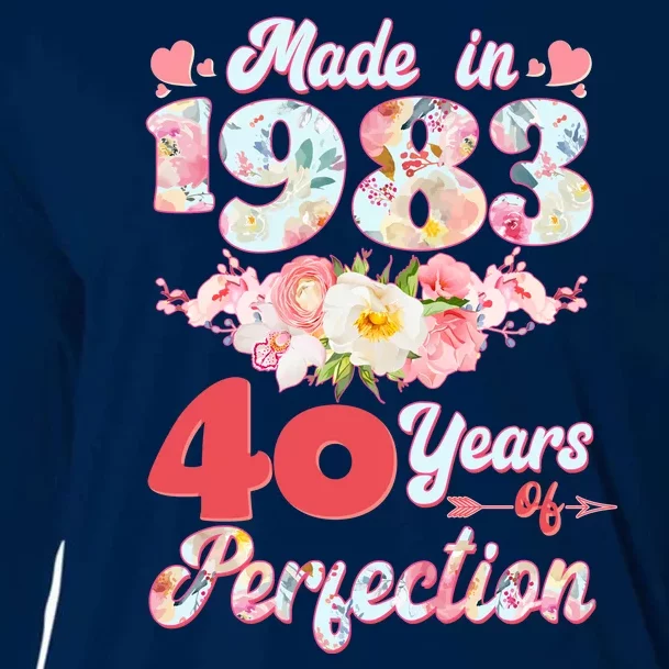 Flower Floral Made In 1983 40 Years Of Perfection Cooling Performance Long Sleeve Crew