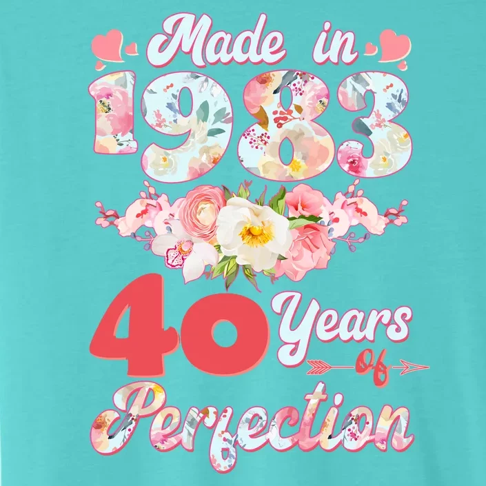 Flower Floral Made In 1983 40 Years Of Perfection ChromaSoft Performance T-Shirt